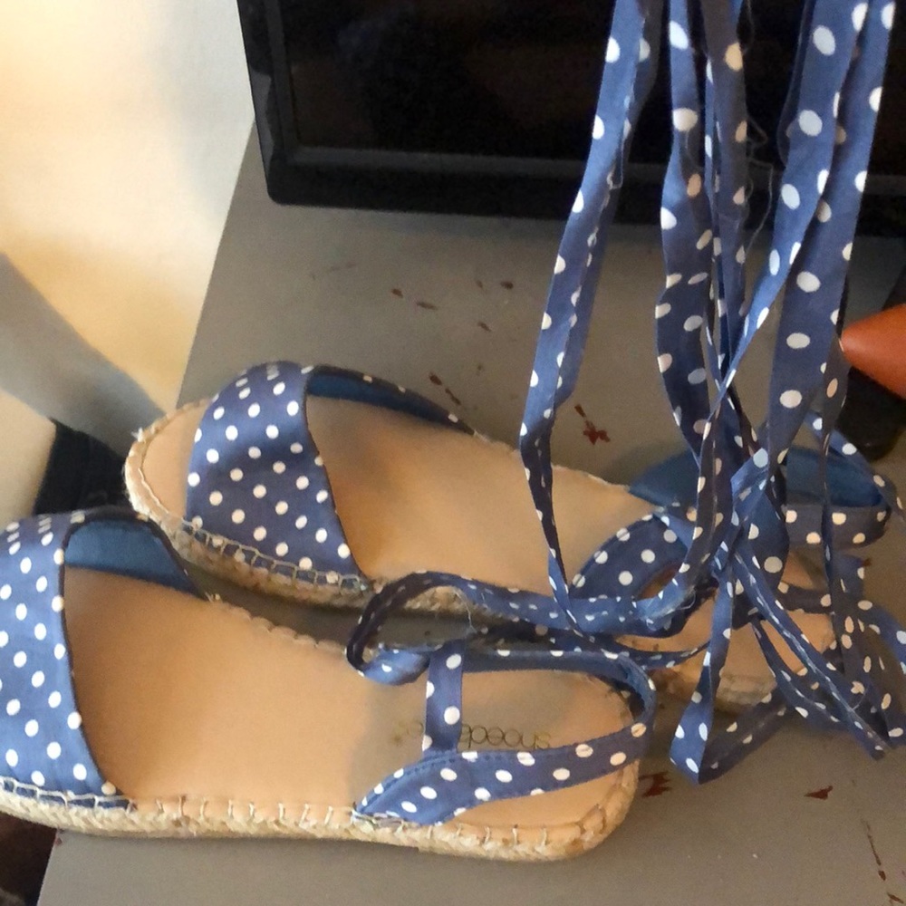Never worn lace up sandals